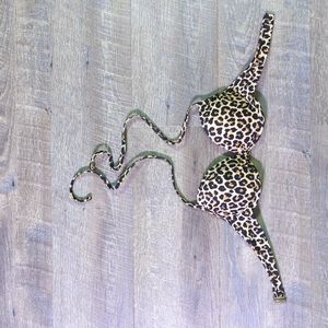Animal print bikini top